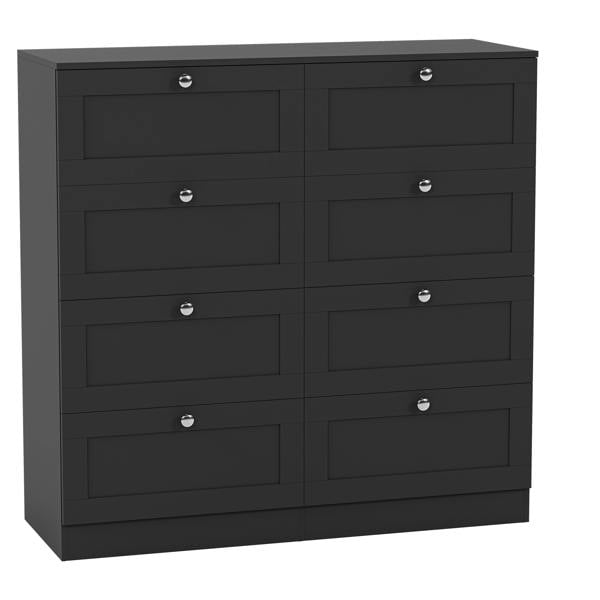 Vida Designs Altino 8 Drawer Chest, Black