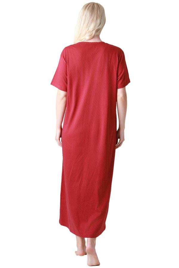 Camille Womens 100% Organic Cotton Classic Full Length Short Sleeved Nightdress