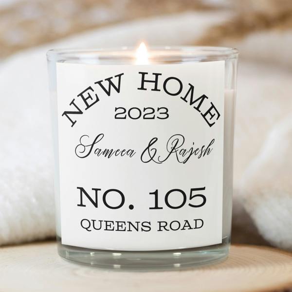 Aye Do Gifts Personalised New Home Candle Gift Set | Keepsake for Couples, Friends