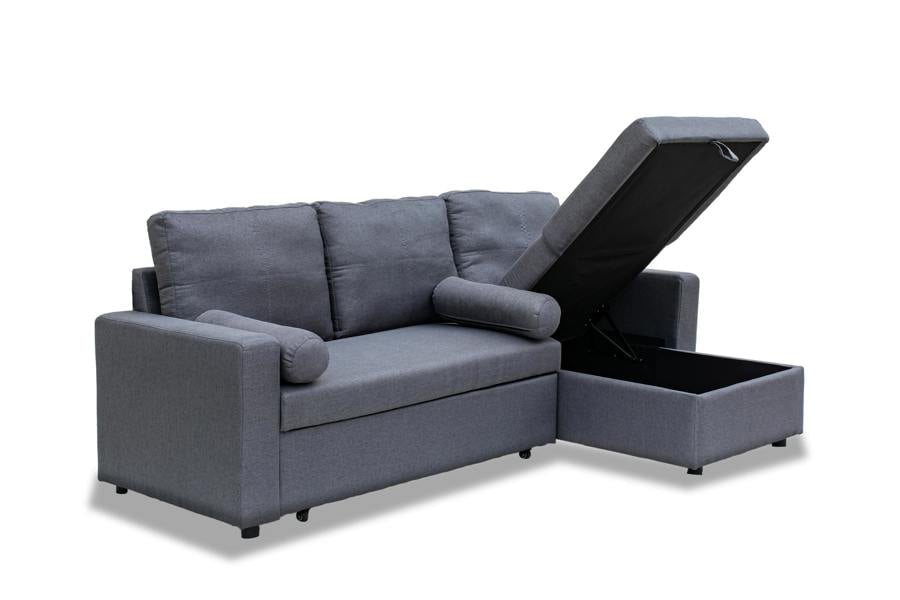 Manhattan Grey 3 Seat Corner Sofa Bed Set - Left or Right - Madefor.Living