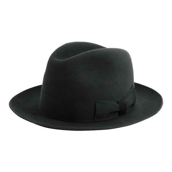 Gamble & Gunn 'Shirwell' Luxury Handmade Fur Felt Fedora - Dark Charcoal