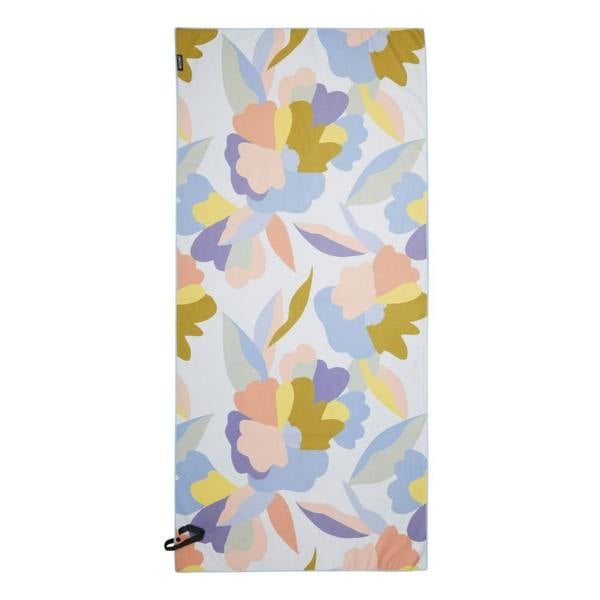 Regatta Abstract Floral Microfibre Beach Towel - Blue/Pink - 