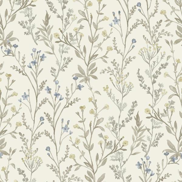 Grandeco Boutique Spring Leaf PVC-free Eco Wallpaper, Ivory Yellow