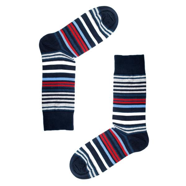 Jemsox Mens Multi-Stripe Socks – Organic Cotton Comfort