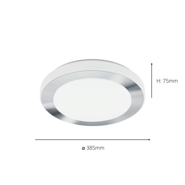 EGLO Carpi LED White/Chrome Round Ceiling Light