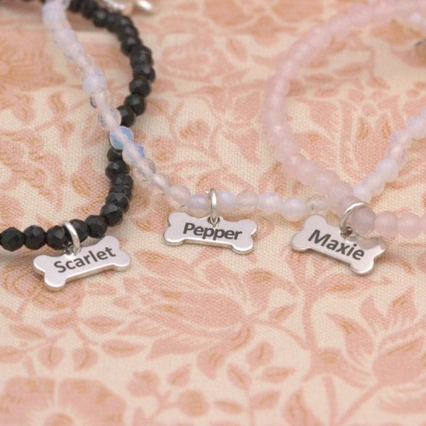 Yorkshire Terrier Silhouette Crystal Bracelet - Personalised - MYLEE London