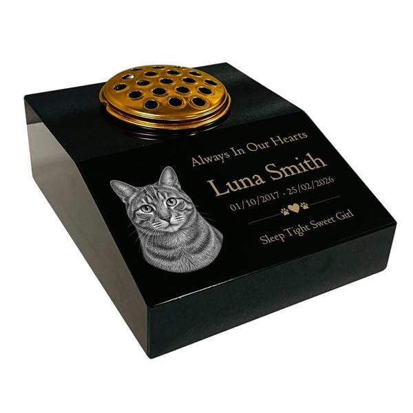 Memorials Direct Cat Memorial Granite Photo Desk