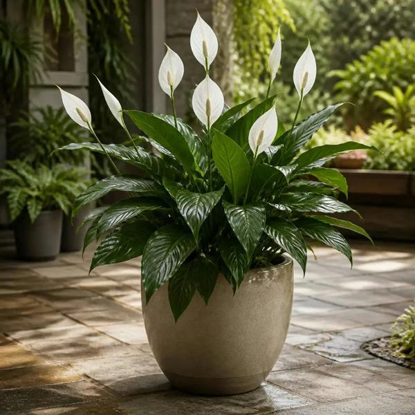 Spathiphyllum Peace Lily 17cm Pot – Easy Care Flowering Indoor Houseplant