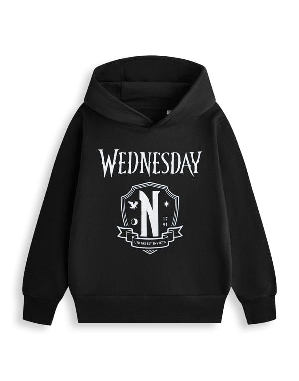 Vanilla Underground Wednesday Girls Black Unitas Est Invicta Hoodie Hoodie