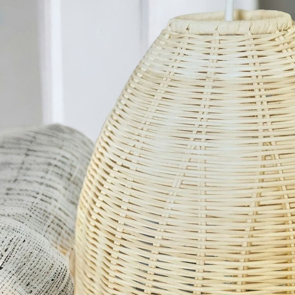 Rafaelo Mobilia Bamboo Wicker Boho Rattan Ceiling Light Pendant Shade Natural Brown