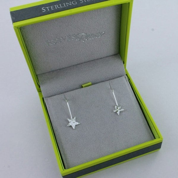 Sterling Silver Trio Star Drop Earrings - Reeves & Reeves