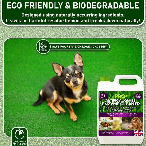 ProKleen Pro-Kleen ProBio Artificial Grass Cleaner Probiotic Based Deodoriser Odour Eliminator Lavender 5L