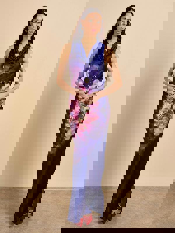 GWD Jessie Floral Printed Sleeveless Maxi Dress