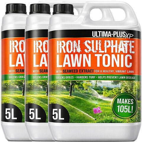 Ultima Plus XP Ultima-Plus XP Iron Sulphate Lawn Tonic Liquid Fertiliser with Seaweed Extract - Provides Greener Grass and Hardens Turf 15L
