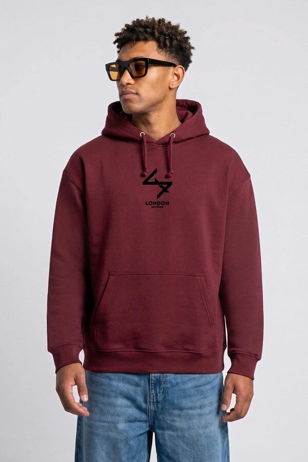 London Attitude Relaxed Fit Japanese Inspired  Graphic Hoodie