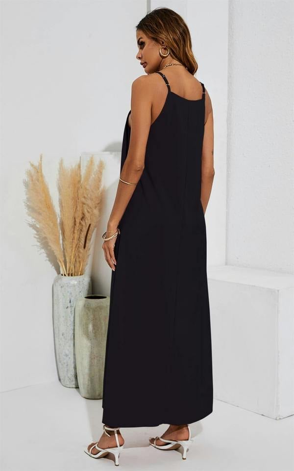 FS Collection Cold Shoulder Maxi Dress In Black