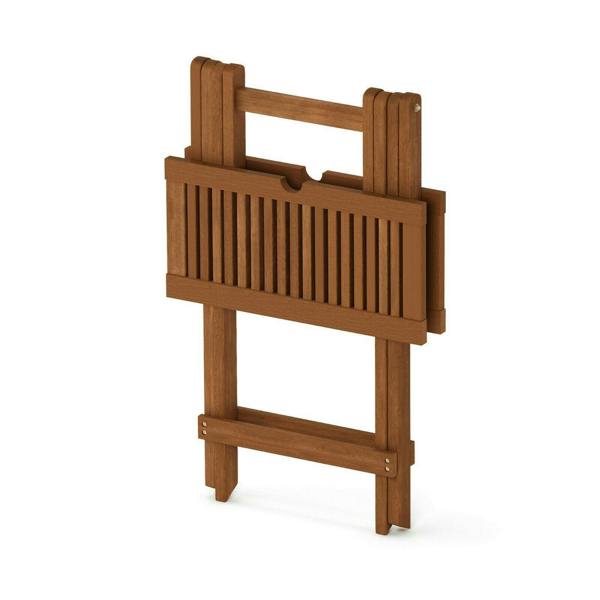 WALPLUS Tioman Hardwood Folding Table in Teak Oil, Natural | Stylish Table for Home Use with Practical and Modern Design