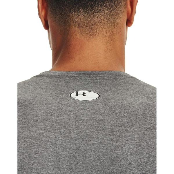 Under Armour Mens HeatGear Mesh Panel Fitted T-Shirt - Carbon Heather - 