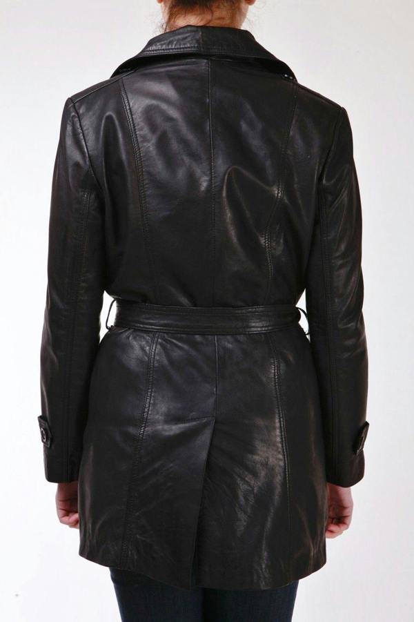 Womens 3/4 Length Tie Belt Trench Coat-Oldbury - Upperclass Fashions 