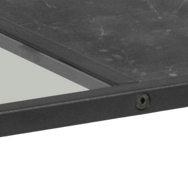 Wyld Haus Porto Organic Rectangular Coffee Table Stone Effect and Glass Top