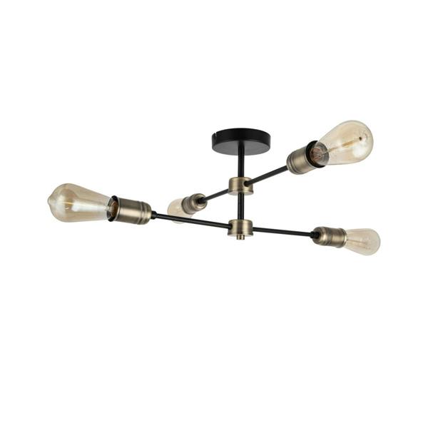 COSYLYTE Linton 4 Light Brass Adjustable Ceiling Light