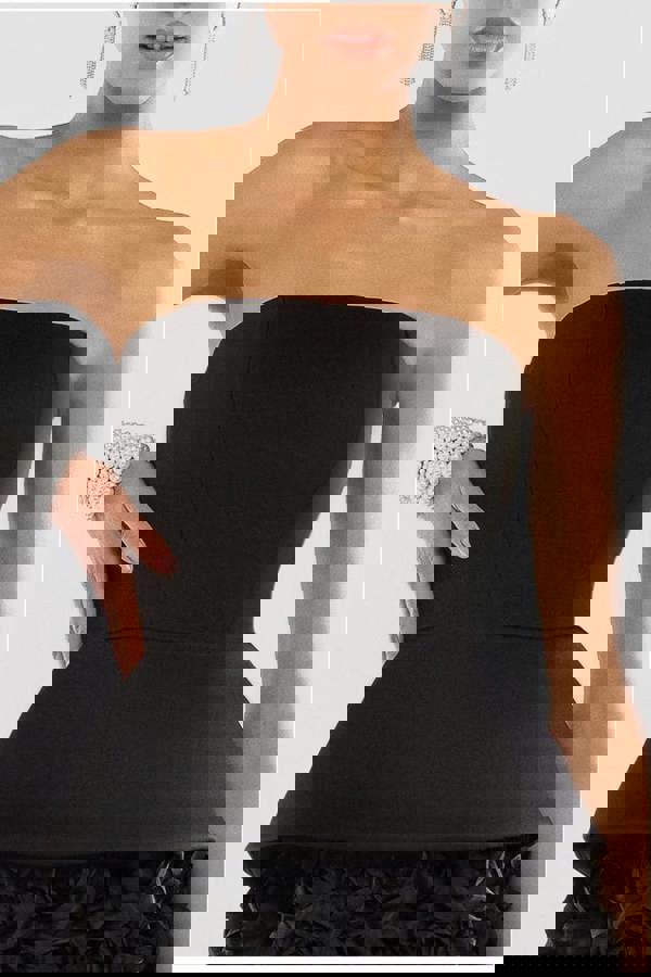 Scuba Boobtube Peplum Hem Corset T233