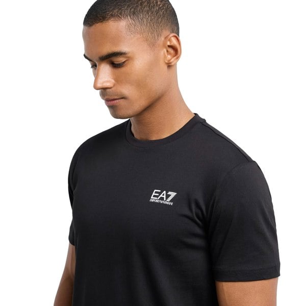 Emporio Armani EA7 EA7 Emporio Armani Pima Cotton Identity T-Shirt Black