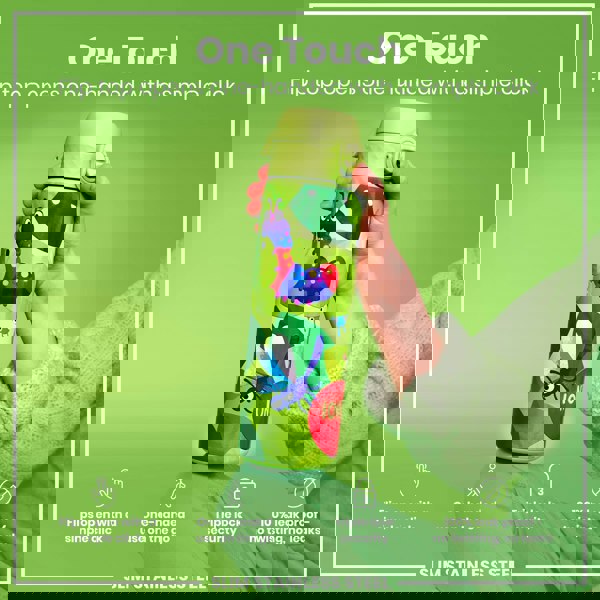 ION8 Leak Proof Slim Water Bottle, Stainless Steel, Bugs Life, 600ml (20oz)