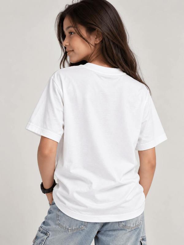 Childsplay Girls Oversized T-Shirt in White