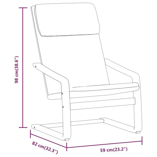 Berkfield Relaxing Chair Black Fabric