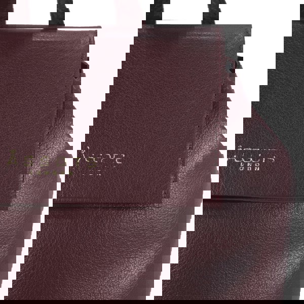 Assots London 'JERMYN' Classic Burgundy Full Grain Leather Flap-over Backpack