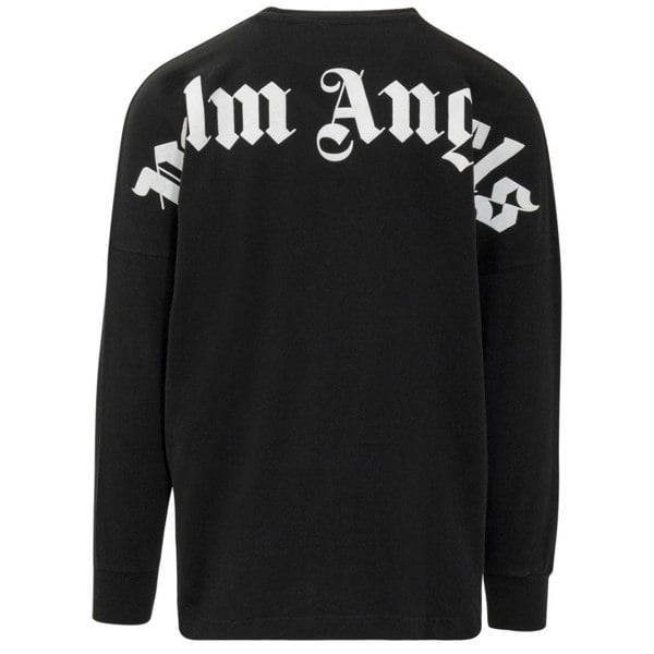 Palm Angels Classic Logo Long Sleeve T Shirt - Black