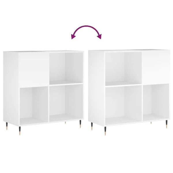 Berkfield Record Cabinet White 84.5x38x89 cm Engineered Wood
