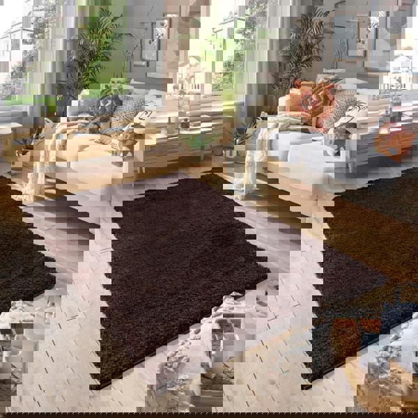 Smart Living Shaggy Rug - Brown