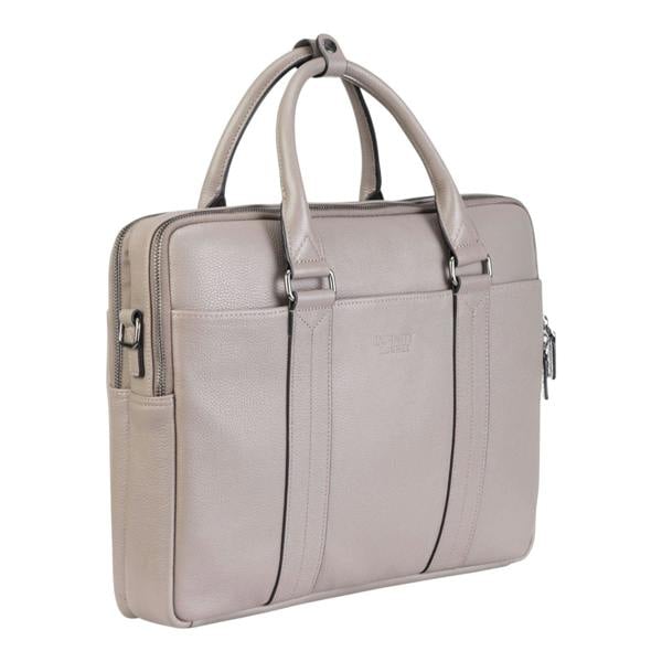 Infinity Leather Genuine Leather Laptop Business Briefcase Office Work Travel Bag - Sutton