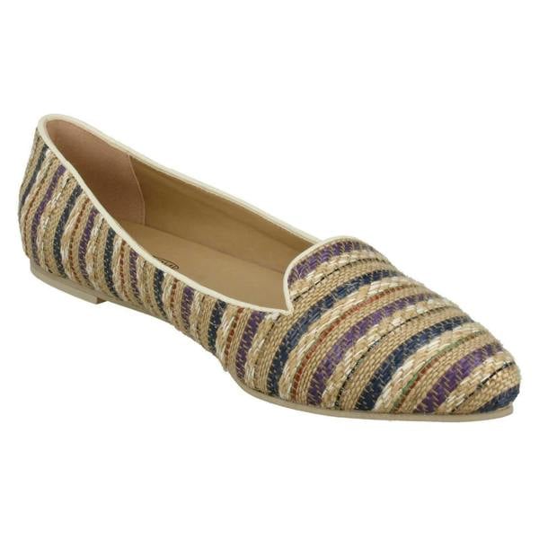 Spot On Ladies Spot On Flat Pointed Toe Ballerinas F80234