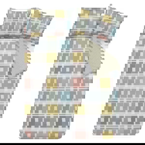 Smart Living Luxury Super Soft Crosshatch Check Reversible Complete Bedding Set