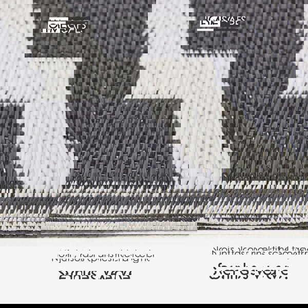 HOMESCAPES Outdoor Rug Luxury Waterproof Reversible Recycled, For Garden, Nola Geometric