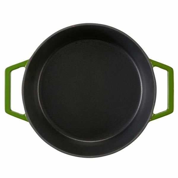 Cooks Professional 20cm Cast Iron Casserole | Graduated Green