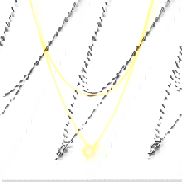 Luxe Tones Matilda Luxe 18ct Gold Plated Wraparound T Bar Necklace