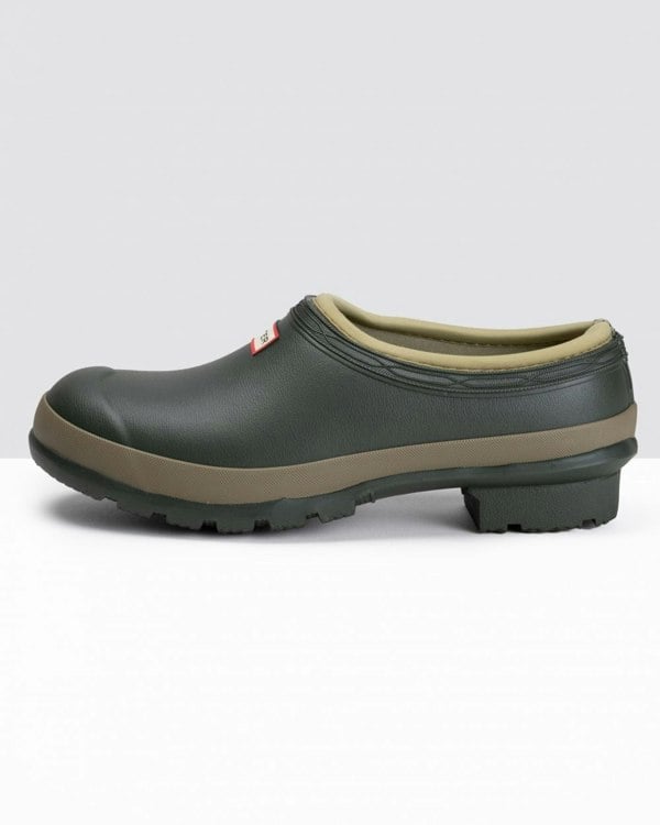 Hunter Gardener Womens Clog - Dark Olive/Clay