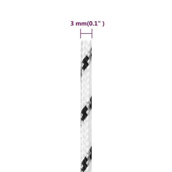 Berkfield Braided Boat Rope White 3 mmx500 m Polyester