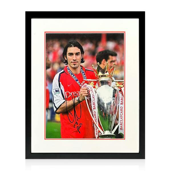 Robert Pires Signed Arsenal Image Deluxe Mount Frame