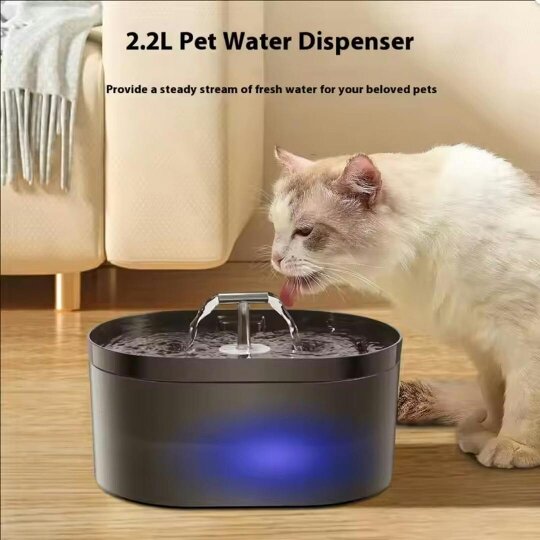 Havendro Pet Water Fountain 2.2L Automatic Dog Drinking Fountain Filtered Cat Water Bowl