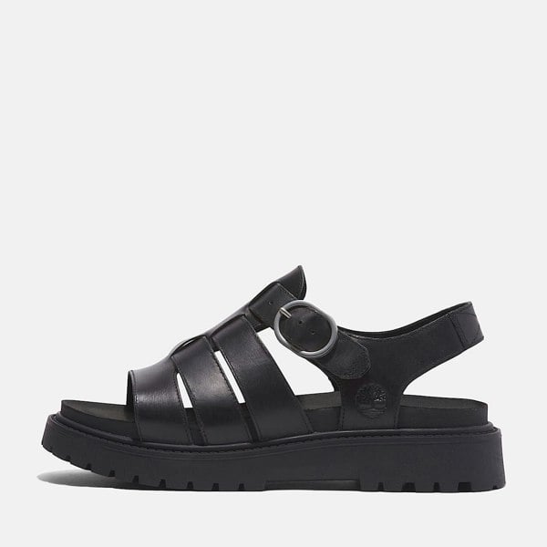 Timberland Clairemont Way Fisherman Leather Women's Sandals - Black