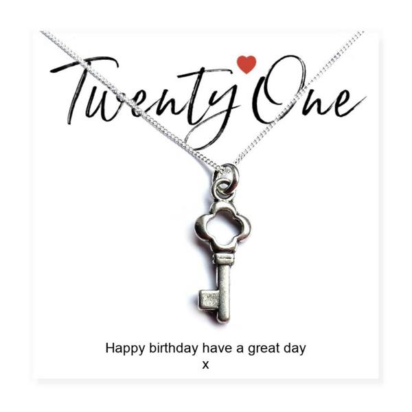 Aye Do Gifts 21st Birthday Necklace & Card | 21st Birthday Gift UK