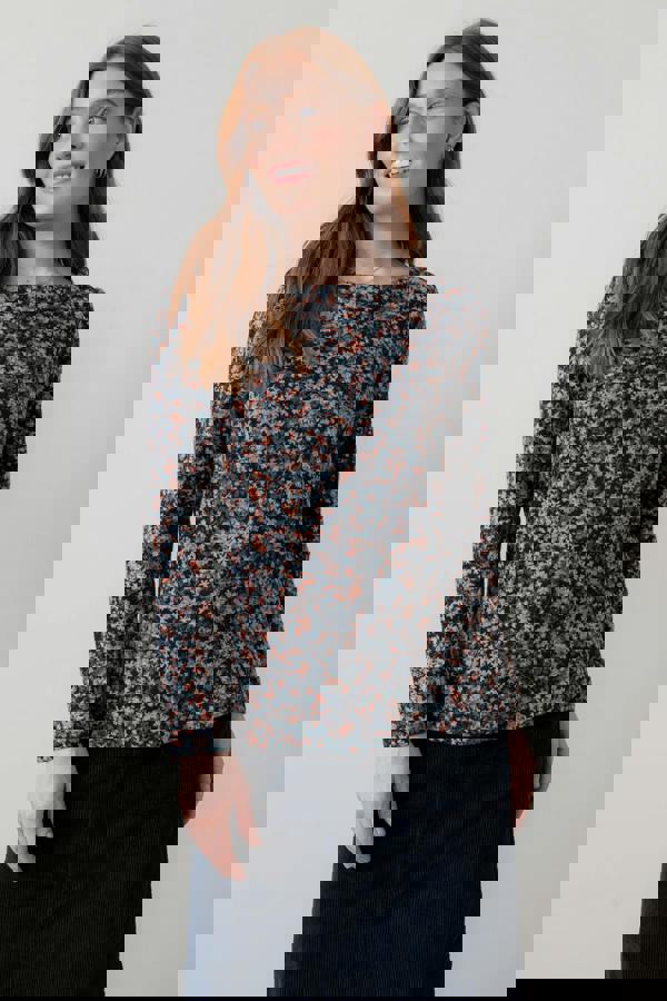 Lily & Me Abigail Brushed Knit Top Red