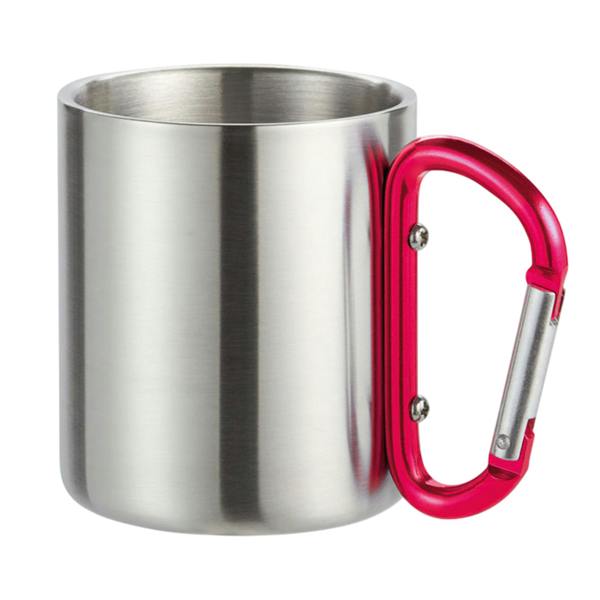 MidOcean Trumbo Metal Carabiner Clip Mug - Red - 