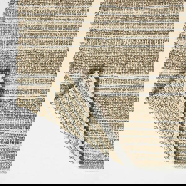 HOMESCAPES Arlyn Natural Striped Handwoven Jute Rug