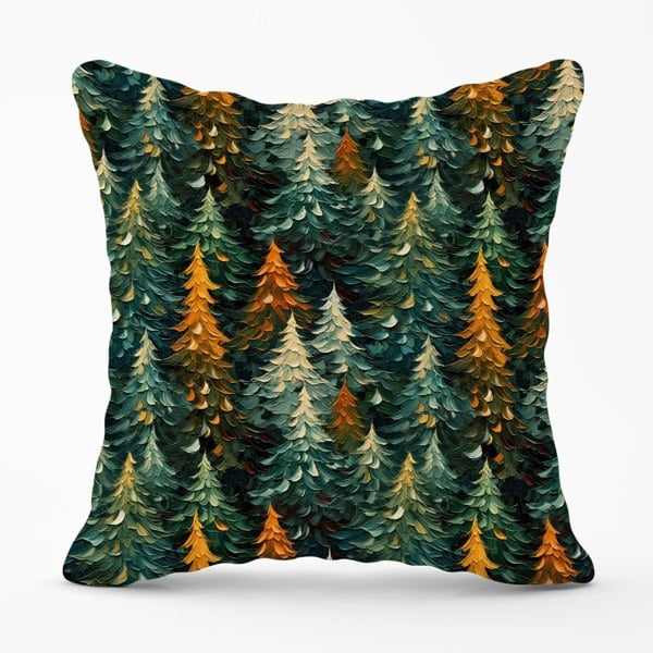 Warren Reed Impasto Style Christmas Trees Cushions